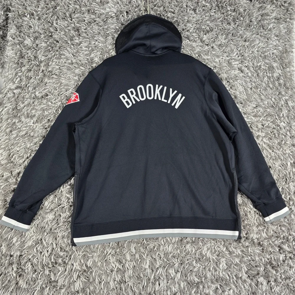 Nike Brooklyn Nets NBA Dri-FIT Full Zip Hoodie Black Mens 3XL DB1020-010